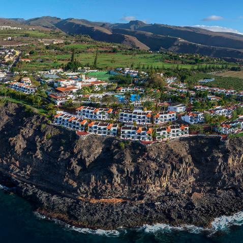 Panoramica de la lomada del Hotel Jardín Tecina, en La Gomera