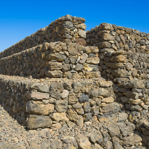 Vista detalle de una de las pirámides de Güímar